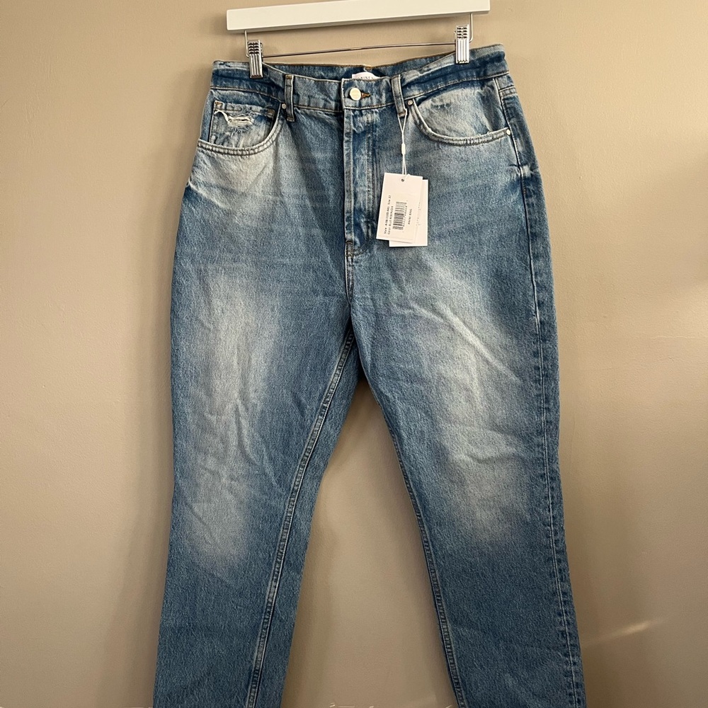 NWT Anine Bing Jeans  Sonya high rise ankle‎ slim- blue reservoir Size 32 - Picture 4 of 10